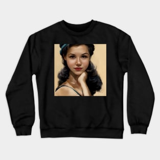 Beautiful model from the 50s, Crewneck Sweatshirt